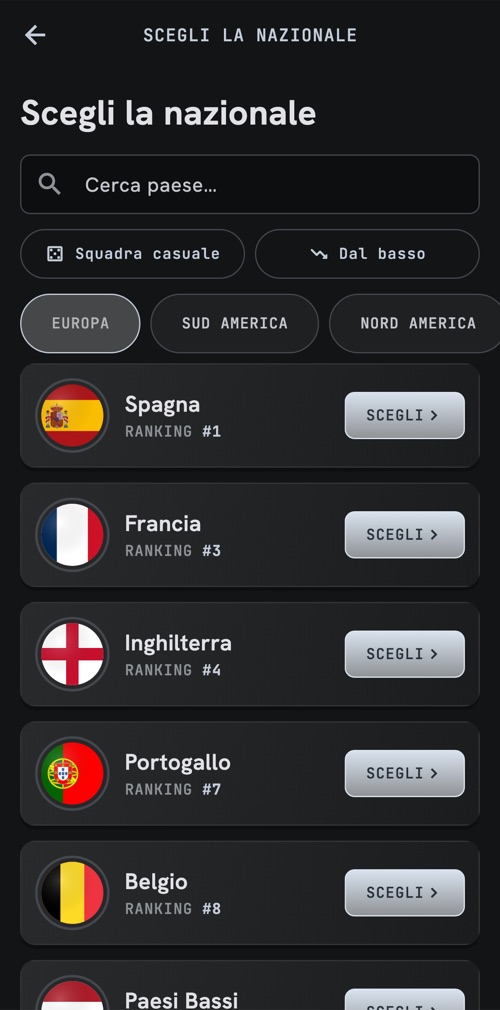 Tutte le nazionali