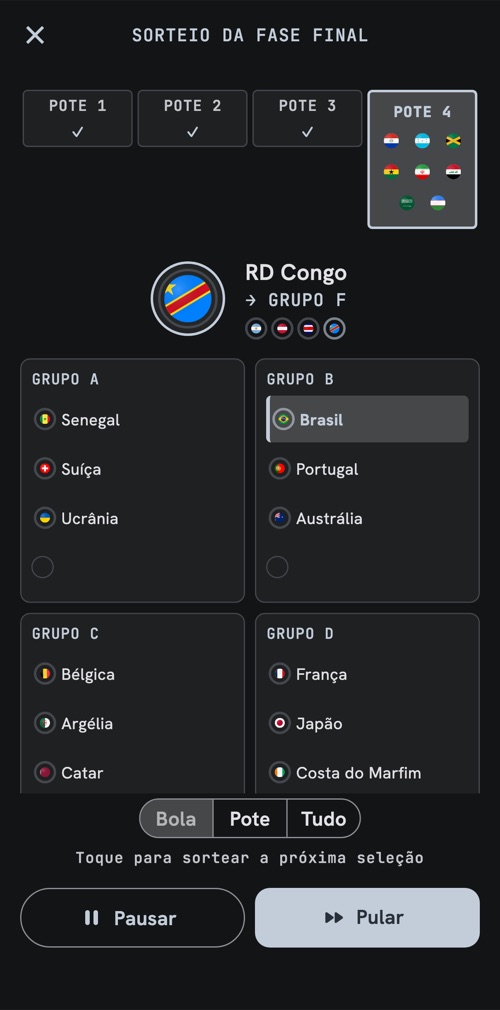 O sorteio
